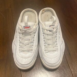 Fila White Disruptor II Mule Sneakers